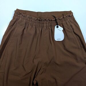 Prana Wonderland Rocks Pant Sepia Brown Elastic Waist Stretch Hiking Womens M RG